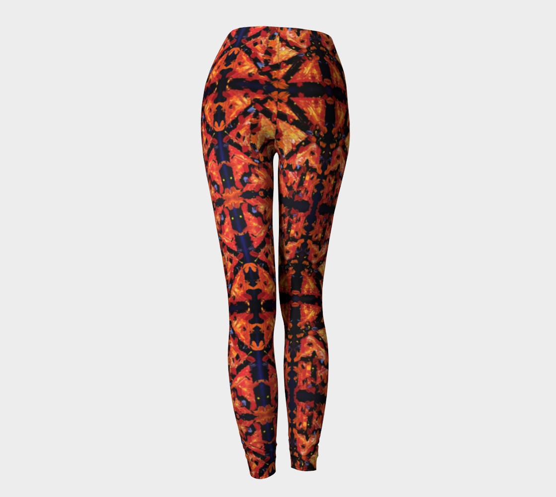 "Passion Puzzle" Leggings (Purple, Orange)