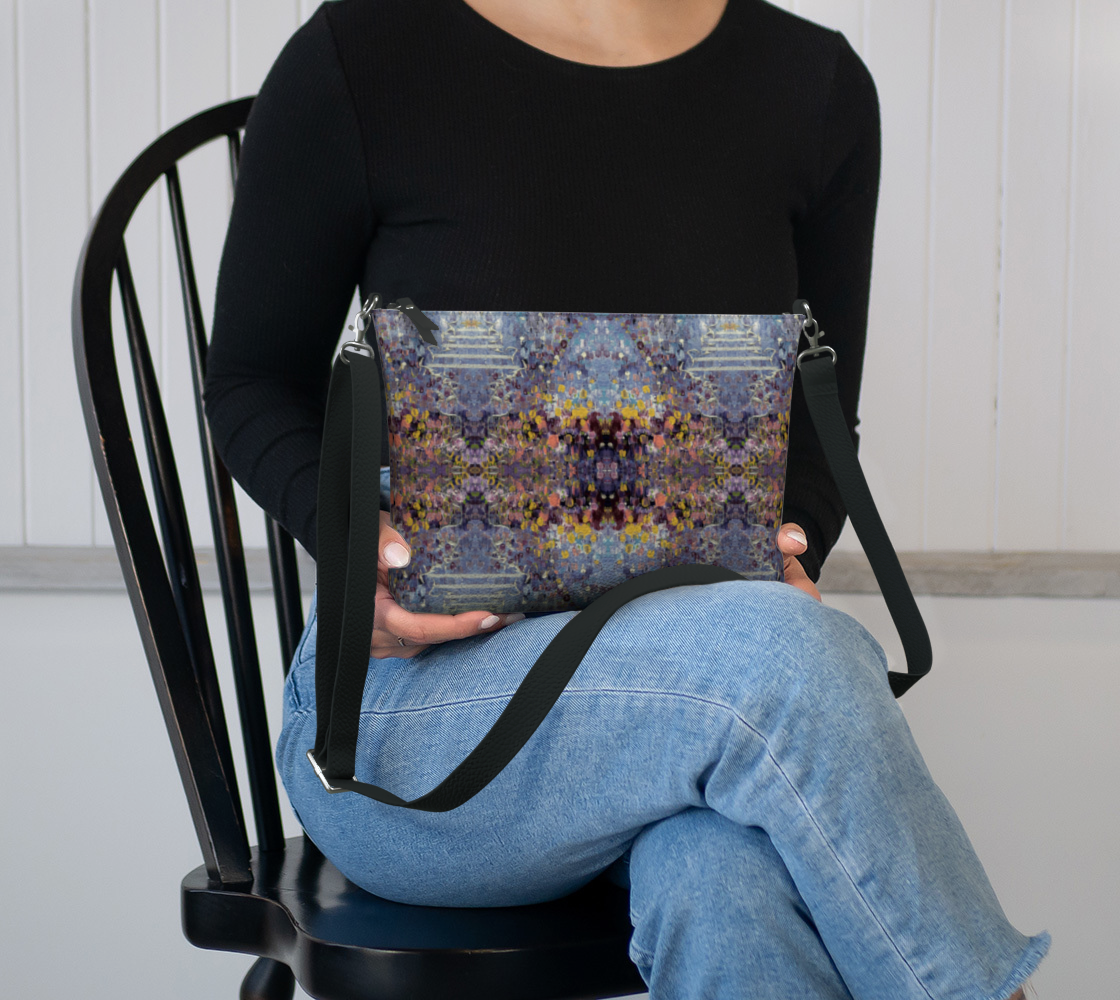 "April Showers" Vegan LEather Crossbody purse (Lilac)