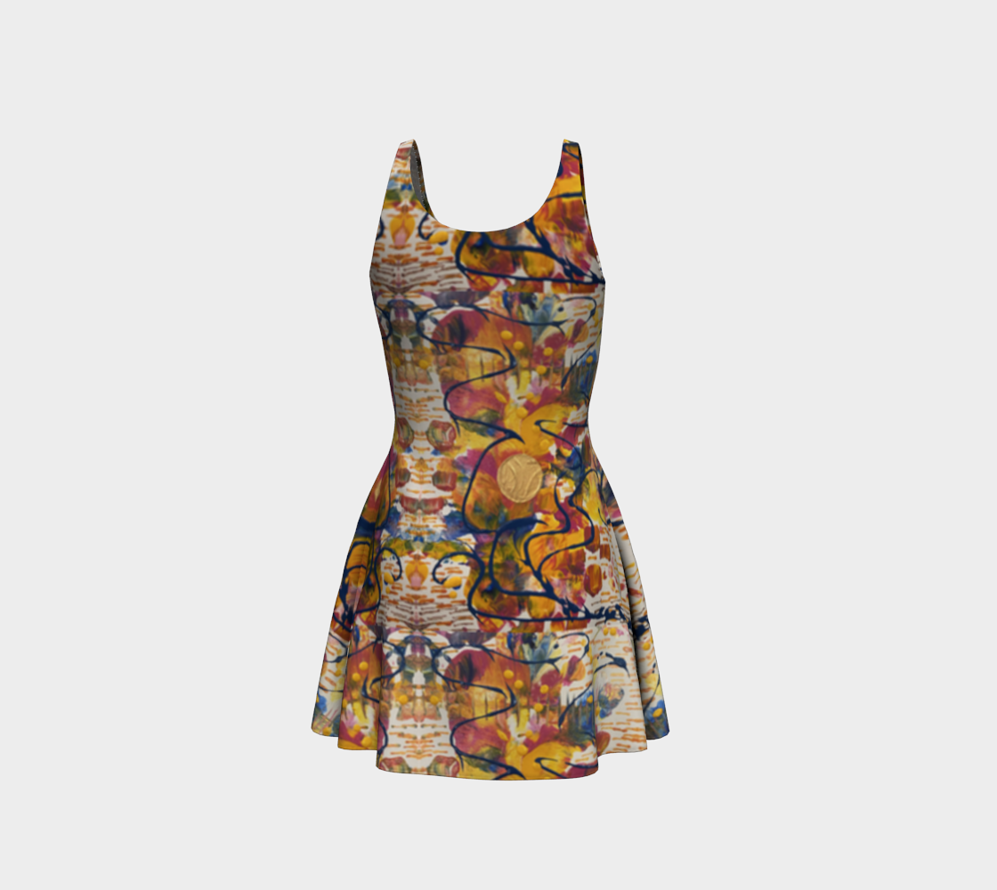 “Mayfair” Flare Dress (Yellow, Pink, Blue)