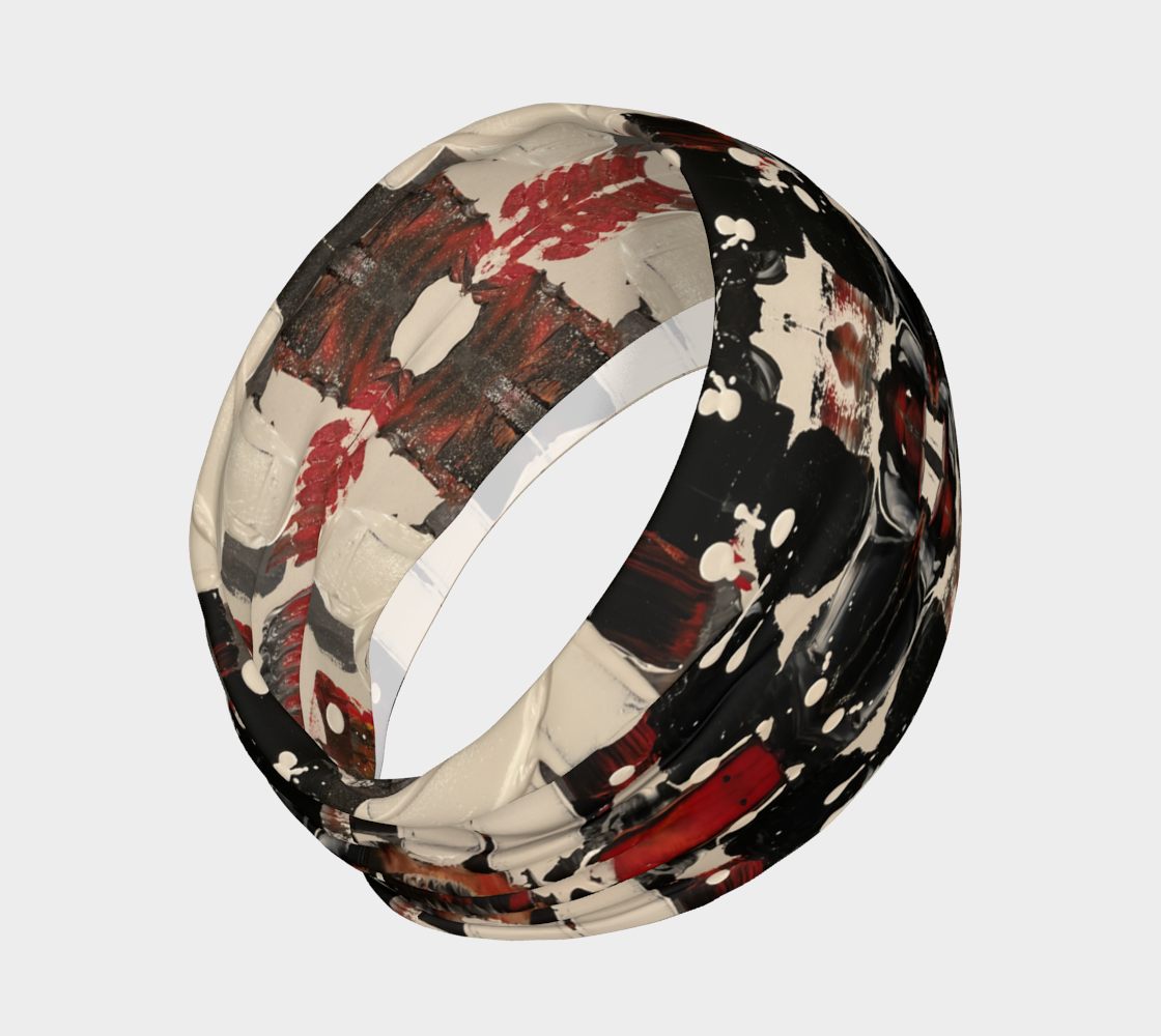 "If We Can See It" Headband #2 (Black, White, Orange)