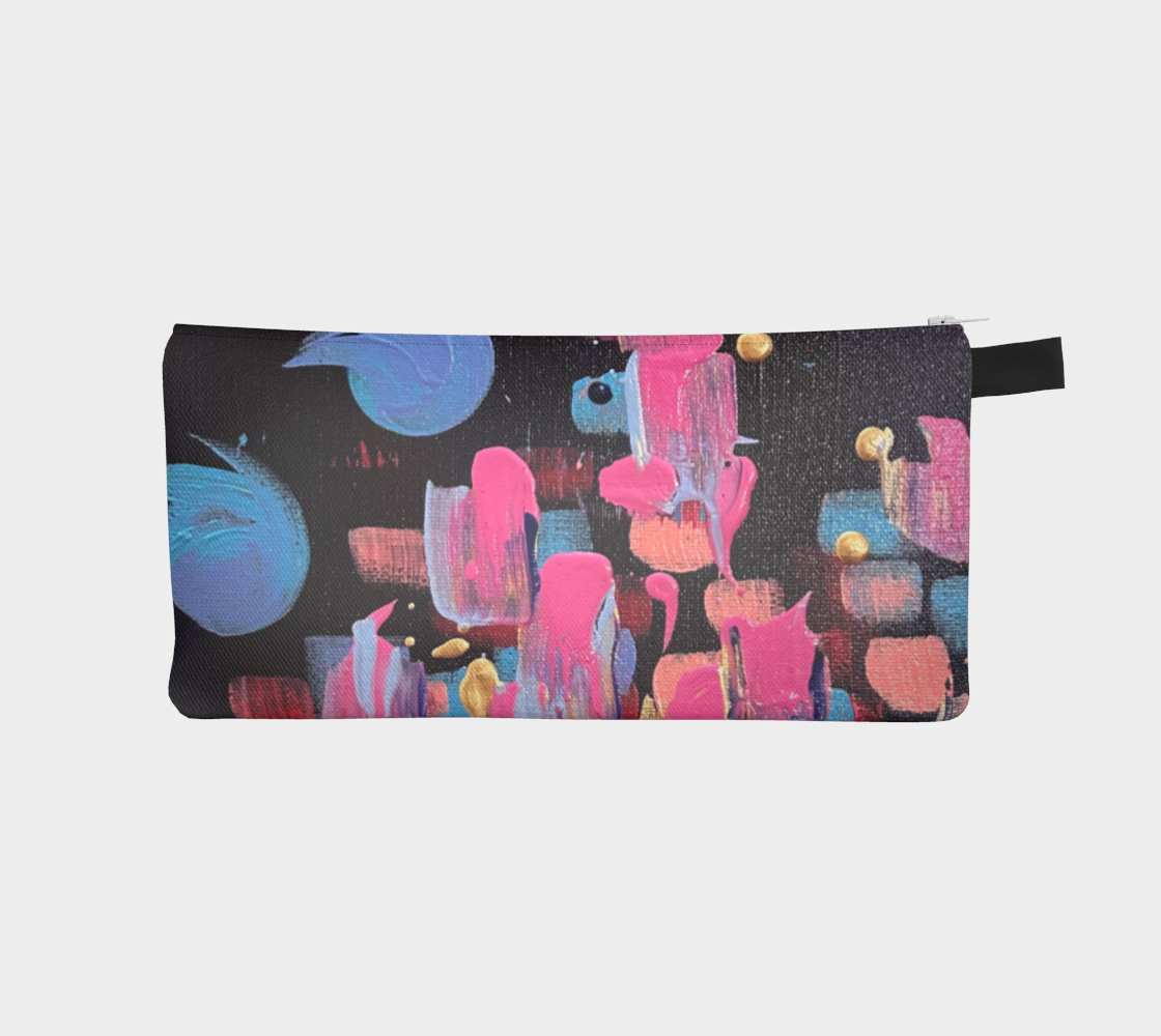 "Winter Night" Pencil Case (Purple, Pink, Blue)