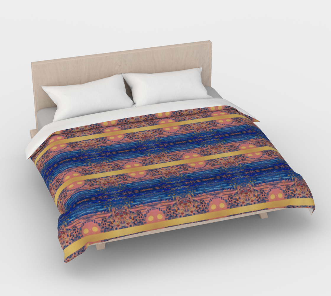 ”Sophia” Duvet Cover #2 (Pink, Blue, Gold)