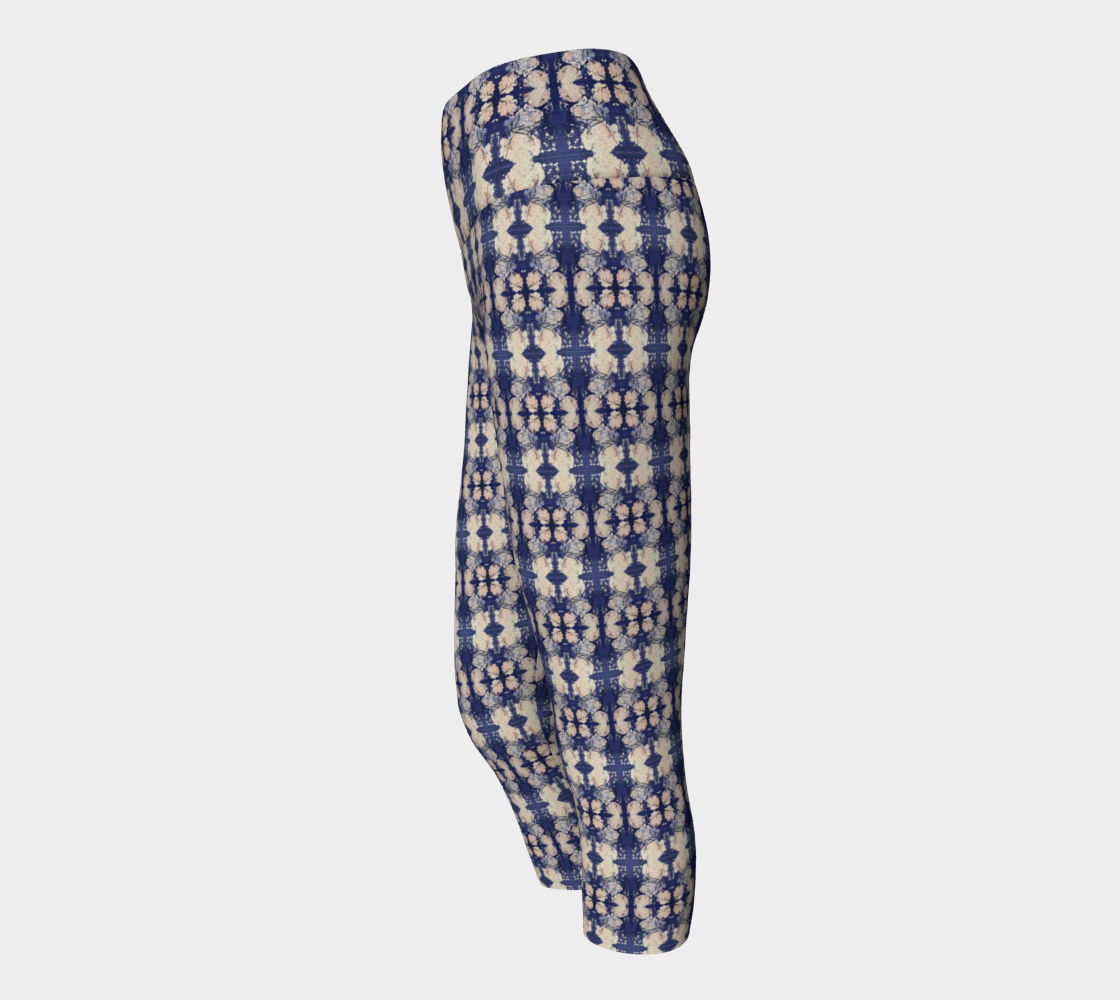 "Hydrangeas " Yoga Capris (Purple, Blush)