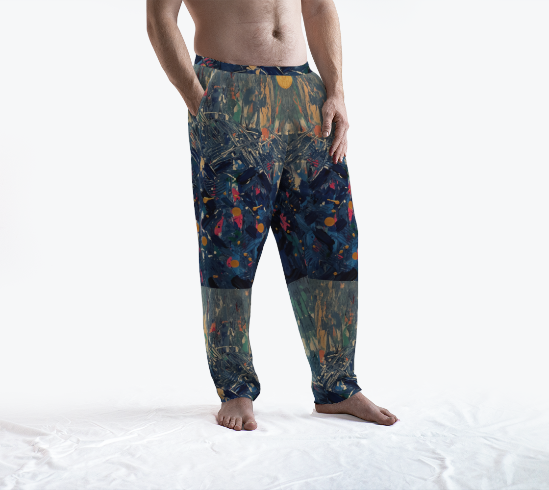 "Blue Mountain" Lounge Pants (Blue, Pink)