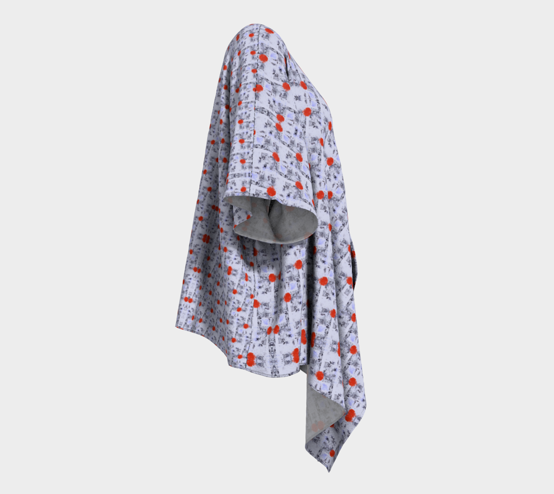 "Cool Purple" Draped Kimono (Lilac, Red)