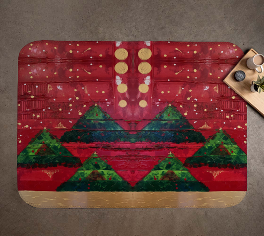 "Christmas Trees" Blanket  (Red, Green)