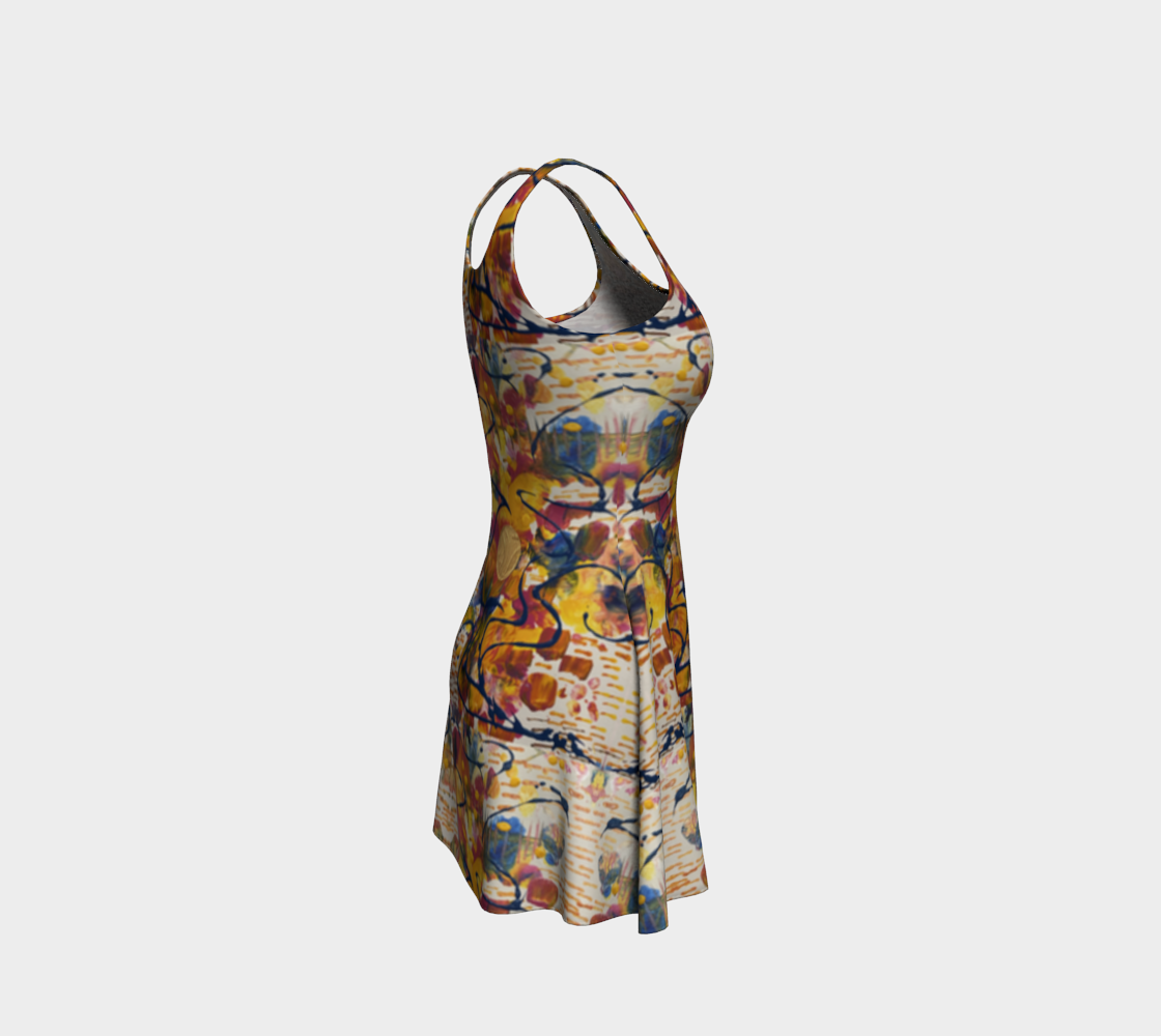 “Mayfair” Flare Dress (Yellow, Pink, Blue)