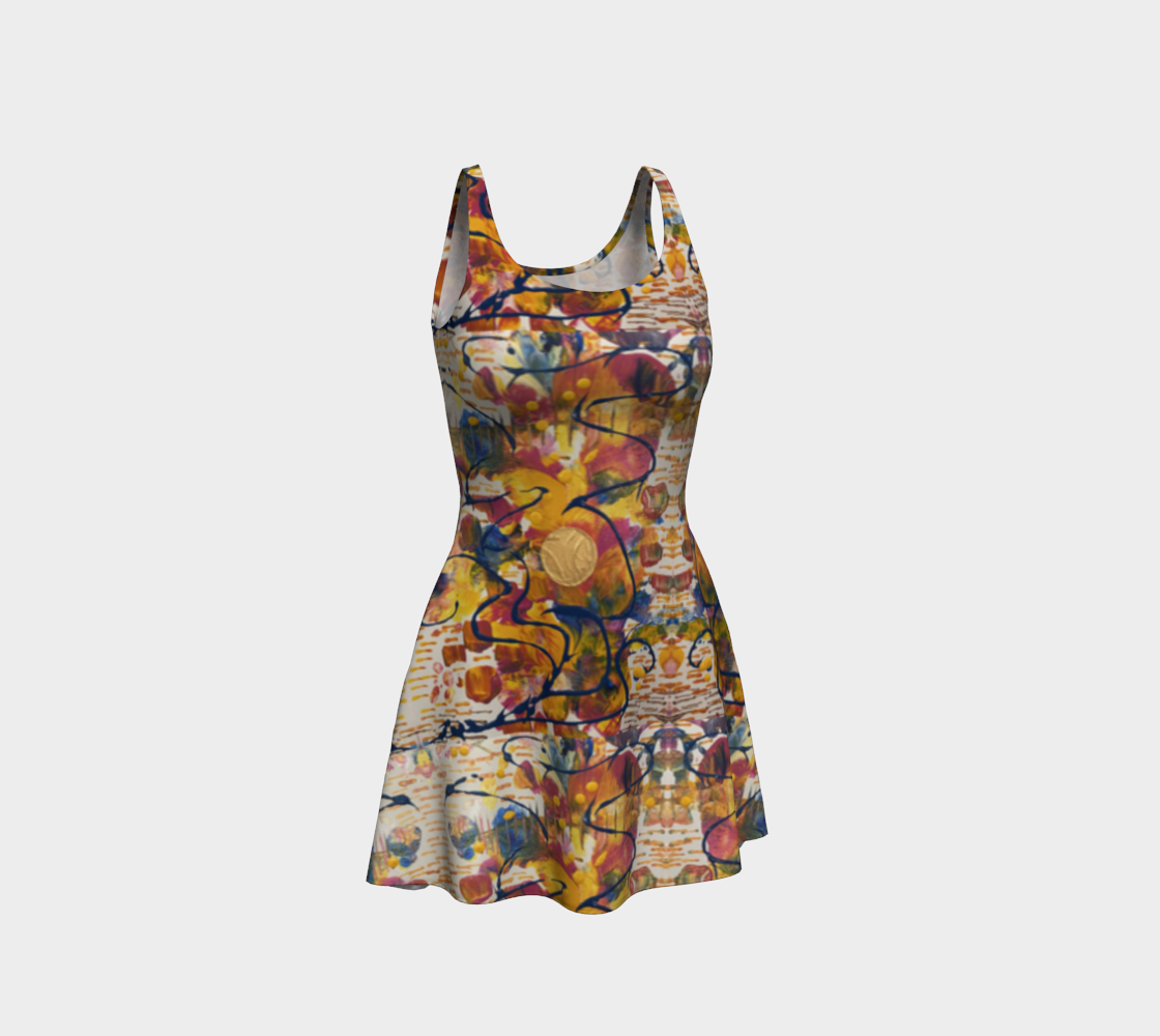 “Mayfair” Flare Dress (Yellow, Pink, Blue)