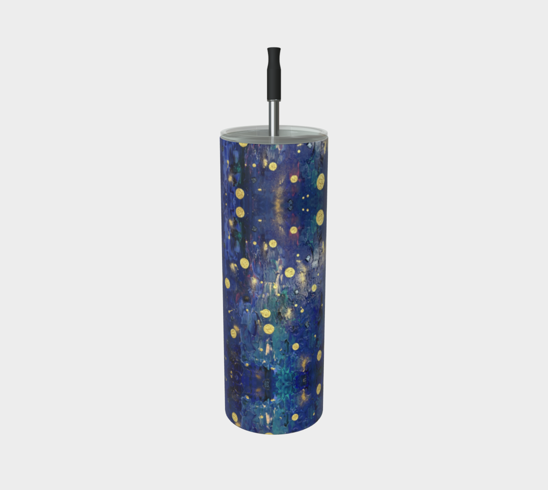 "Advent Blue" Stainless Steel Tumbler (Blue, Gold)