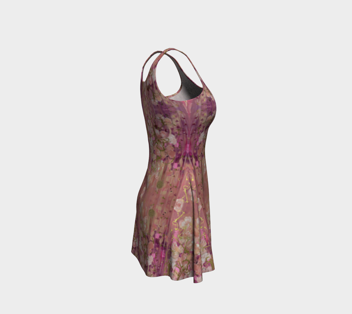 "Seeding Hope" Flare Dress (Pink, Gold)