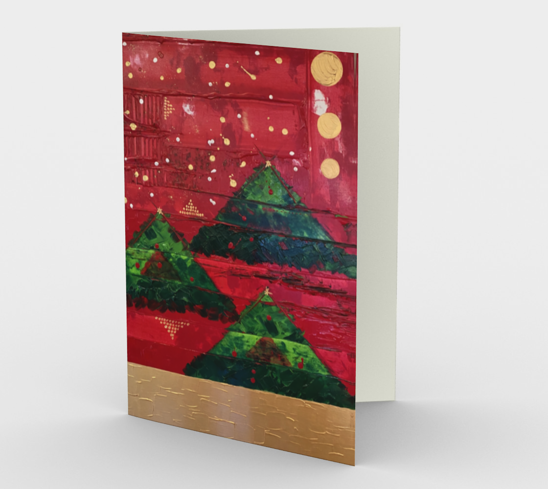 "Christmas Trees" Christmas Card in portrait