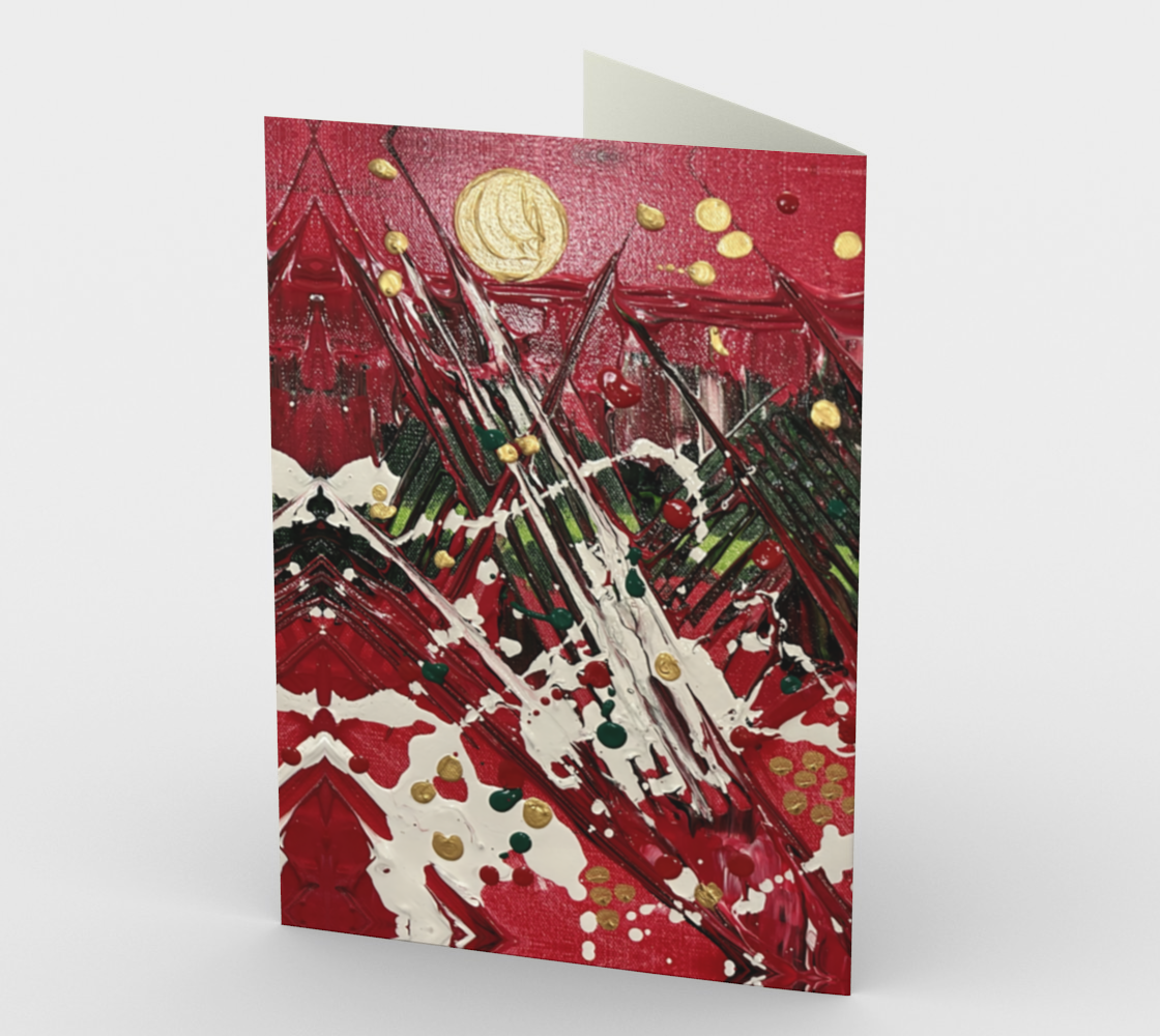 "Winter Trails" Christmas Card in portrait