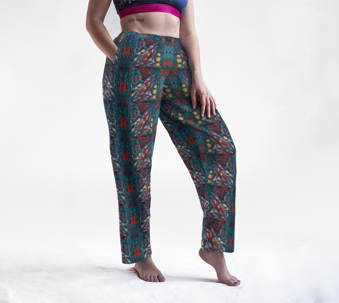 "Awakening" Lounge Pants (Turquoise, Red)