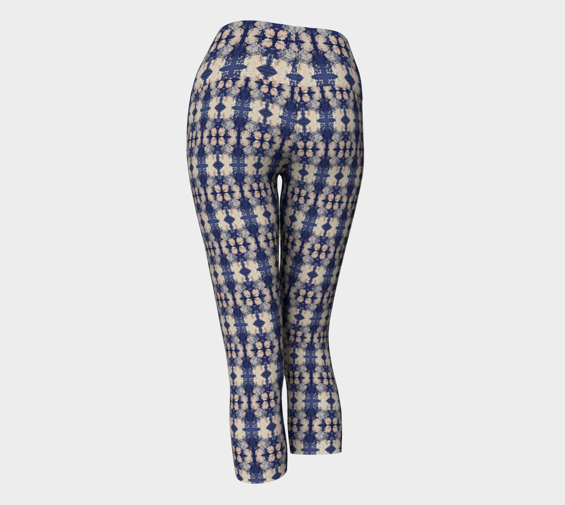 "Hydrangeas " Yoga Capris (Purple, Blush)