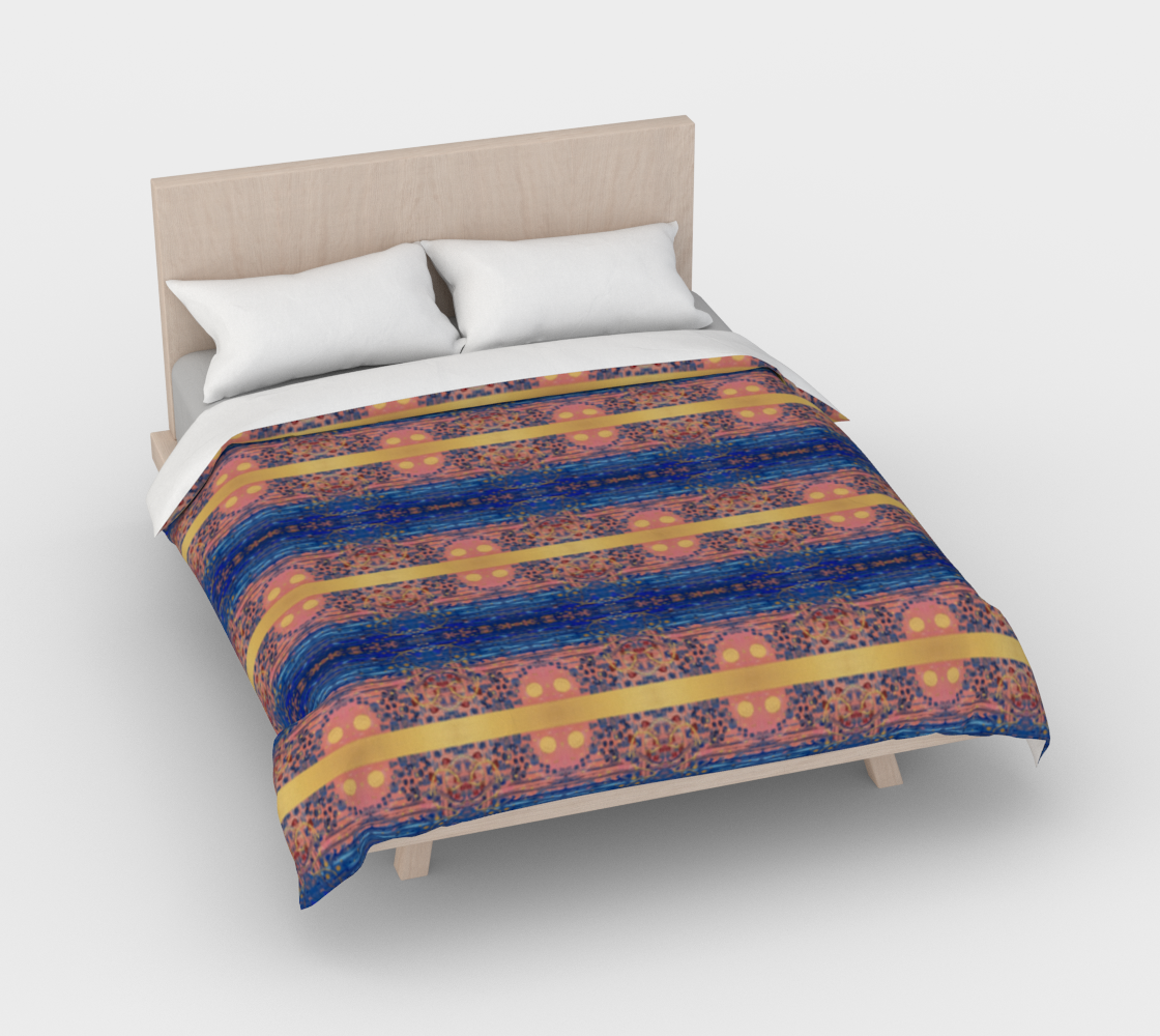 ”Sophia” Duvet Cover #2 (Pink, Blue, Gold)