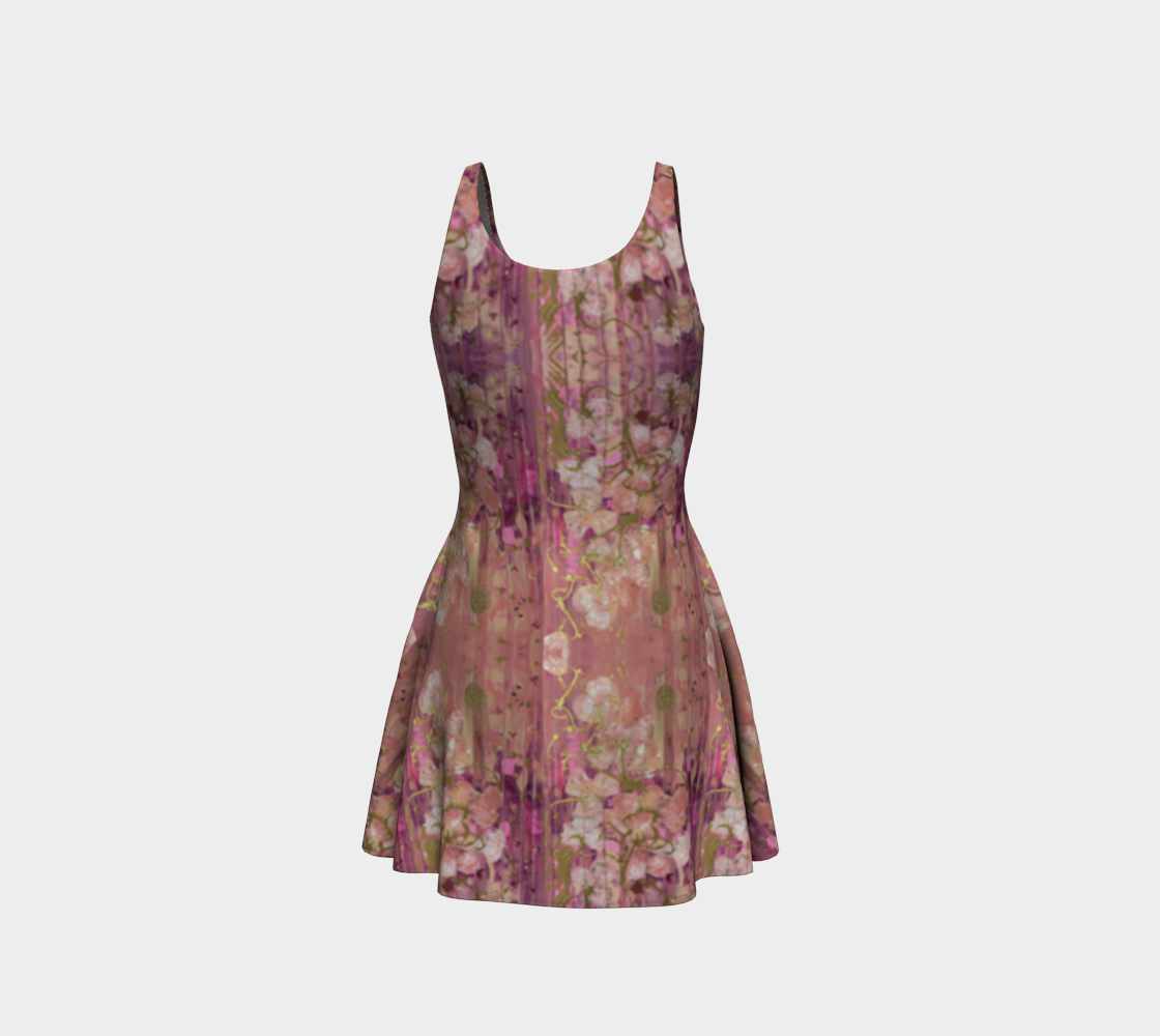 "Seeding Hope" Flare Dress (Pink, Gold)
