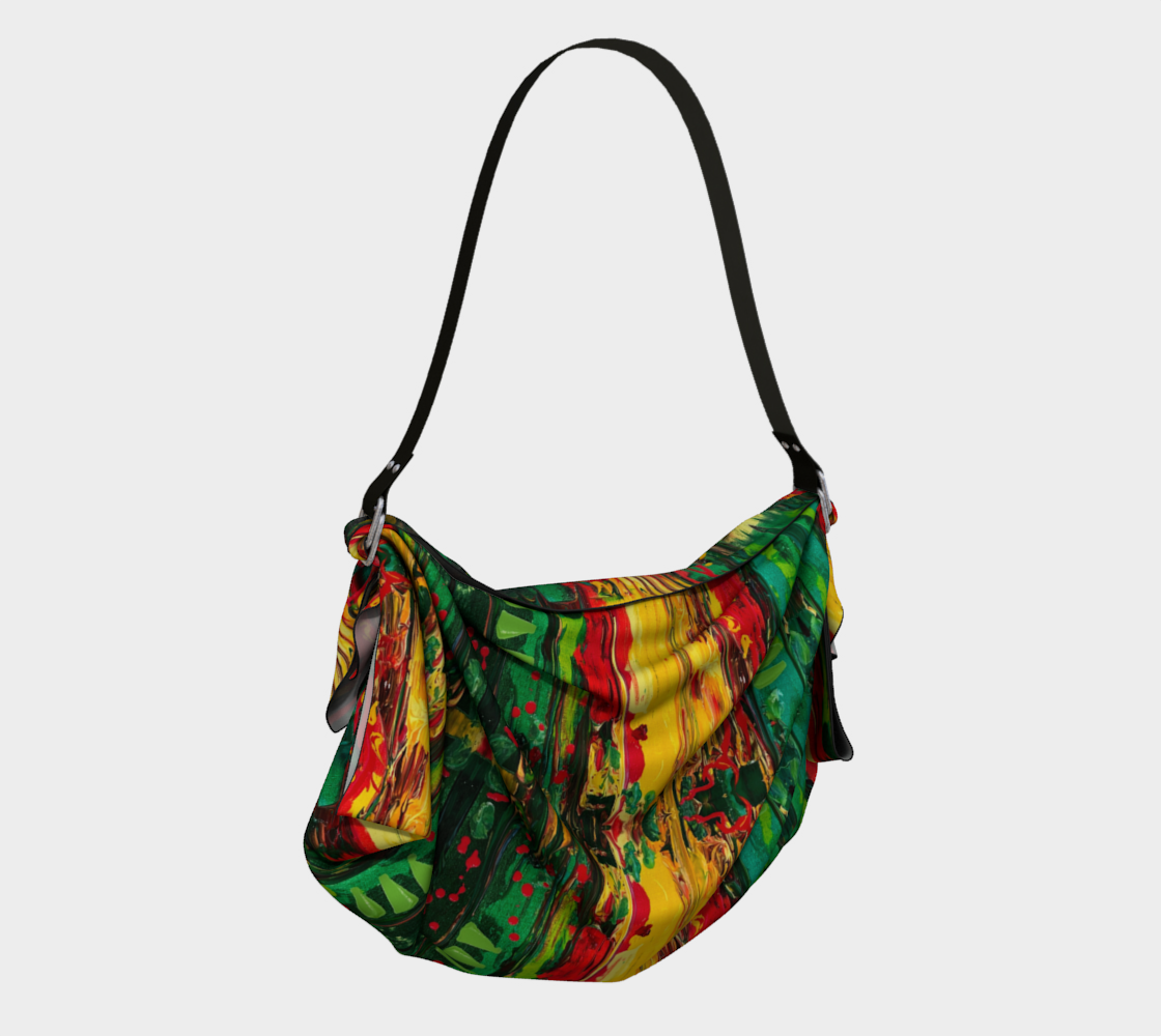 "Ubuntu #1" Origami Tote (Green, Red, Yellow, Gold)