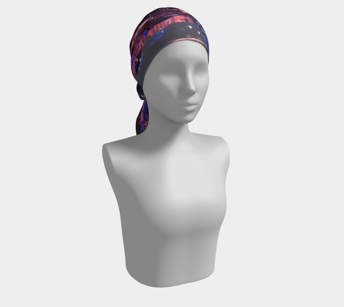 "Winter Night Music" Long Scarf #3 (Purple, Pink)
