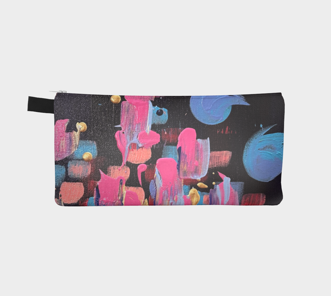 "Winter Night" Pencil Case (Purple, Pink, Blue)