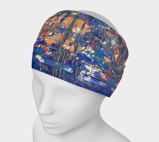 "Pol Roger Everyday" Headband #2 (Blue, Pink)