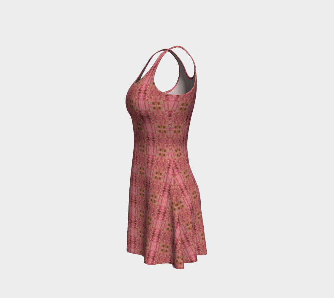 "Gratitude" Flare Dress (Pink, Gold)
