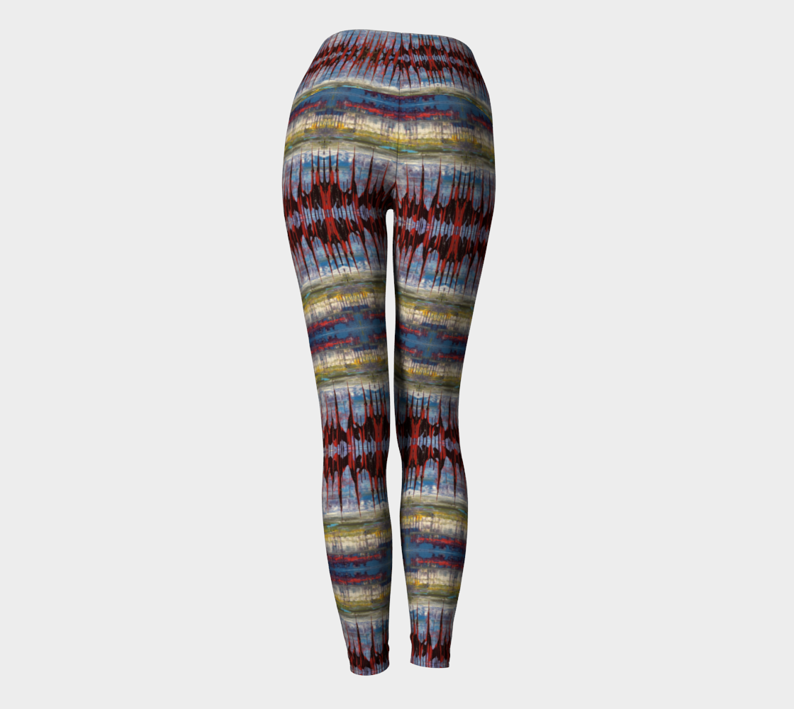 "Northern Reflections" Yoga Leggings (Blue, Grey, Magenta)