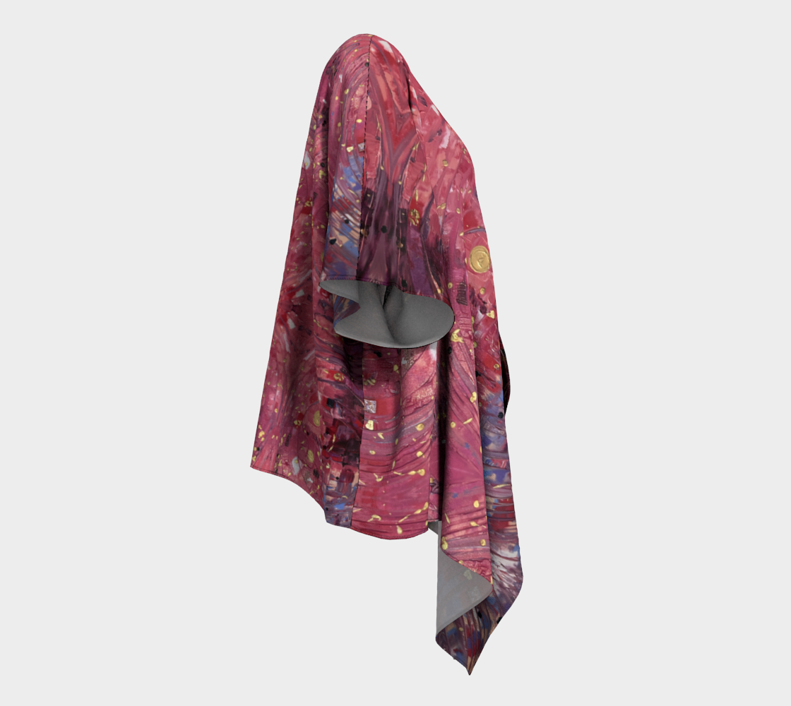 “My Valentine” Draped Kimono (Pink, Purple)