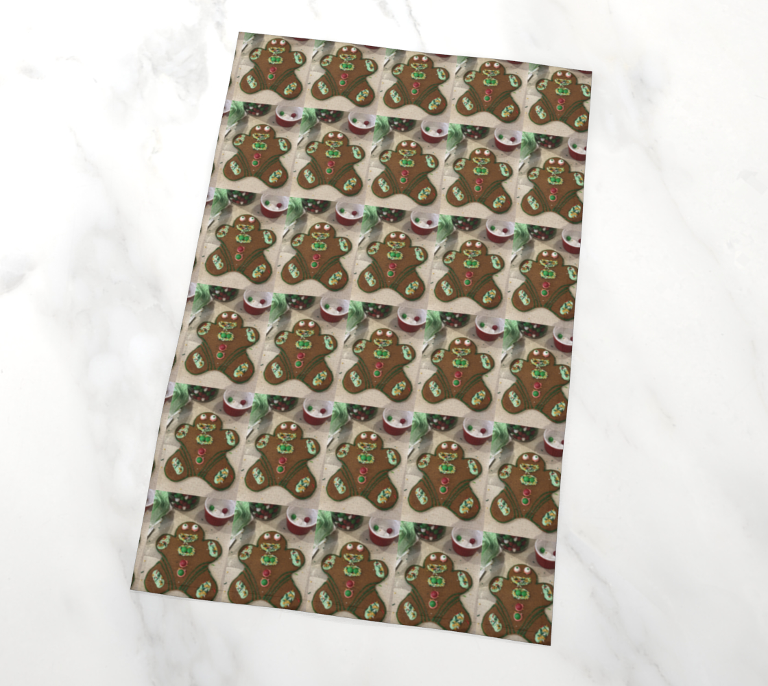 "Addy's Gingerbread Guy"  Christmas Tea Towel