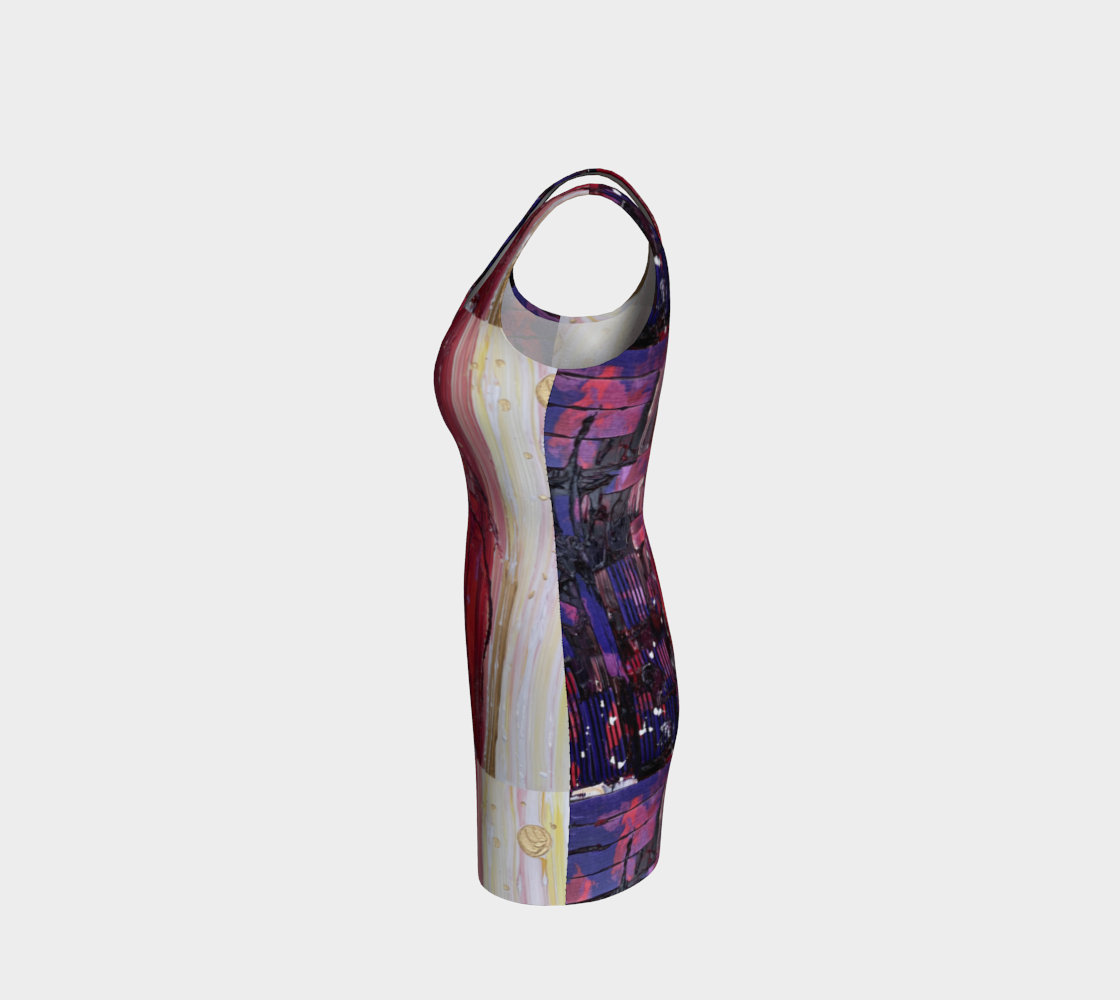 "Passion" Bodycon Dress (Red, Purple)