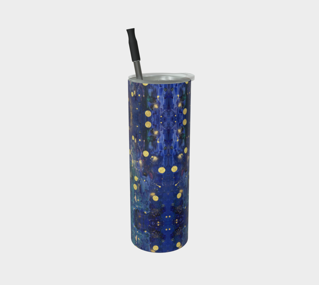 "Advent Blue" Stainless Steel Tumbler (Blue, Gold)