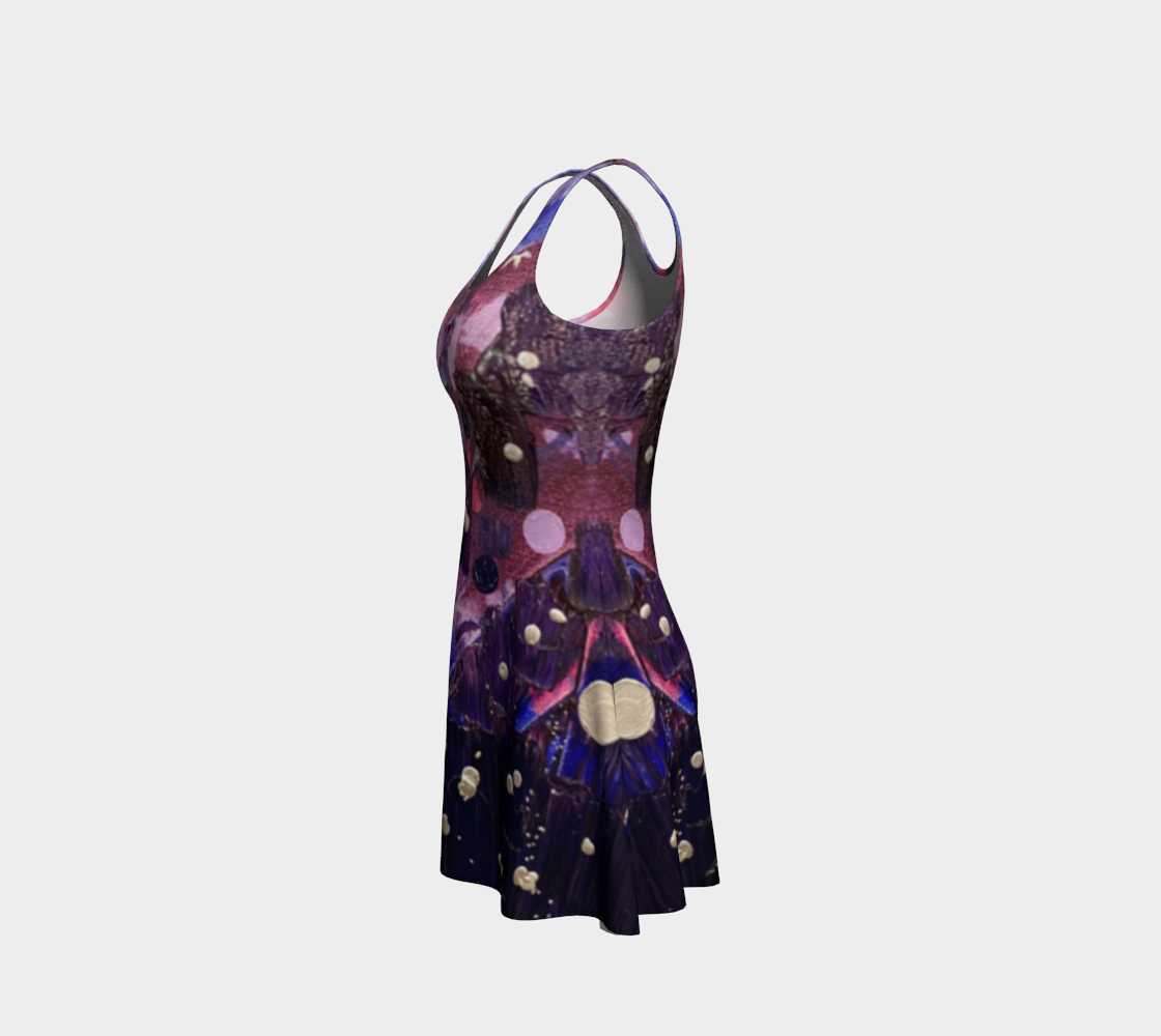 “Familium Dominum” Flare Dress (Purple, Pink, Silver)