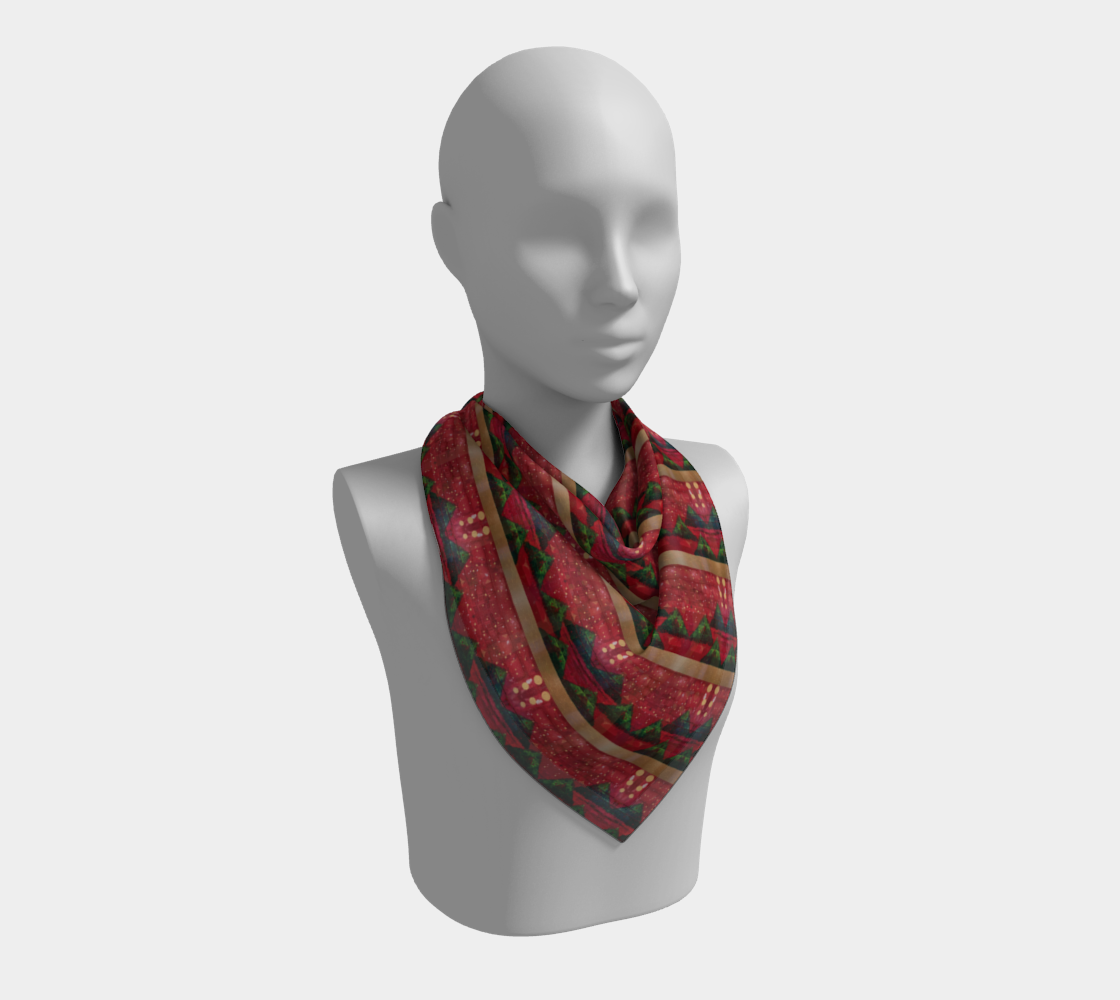 "Christmas Trees" Square Scarf