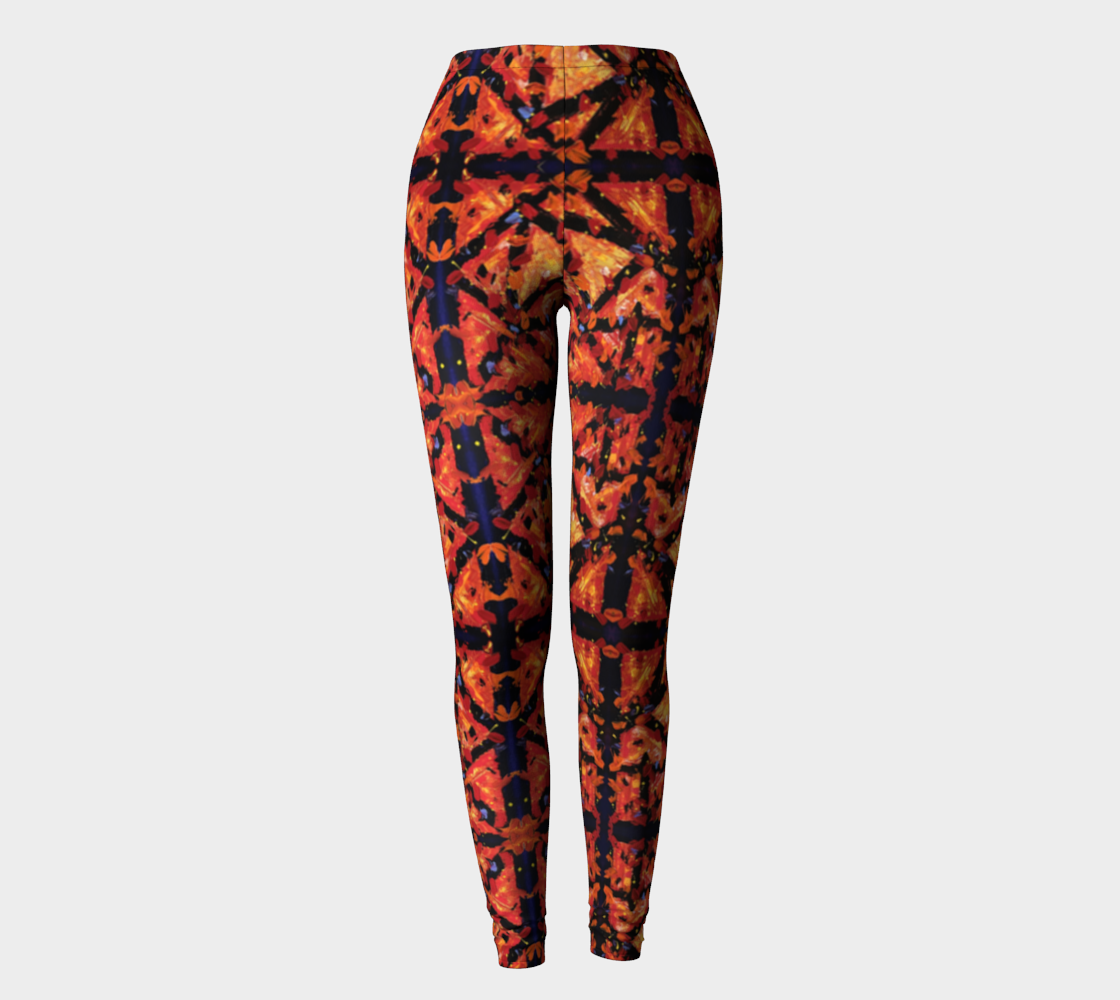 "Passion Puzzle" Leggings (Purple, Orange)