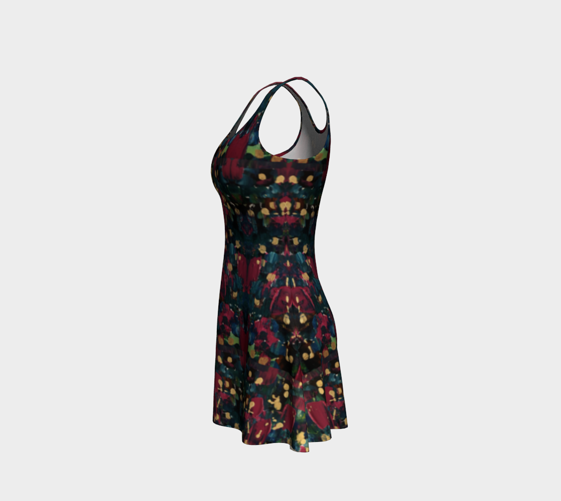 "Tulip" Flare Dress (Magenta, Blue, Gold)