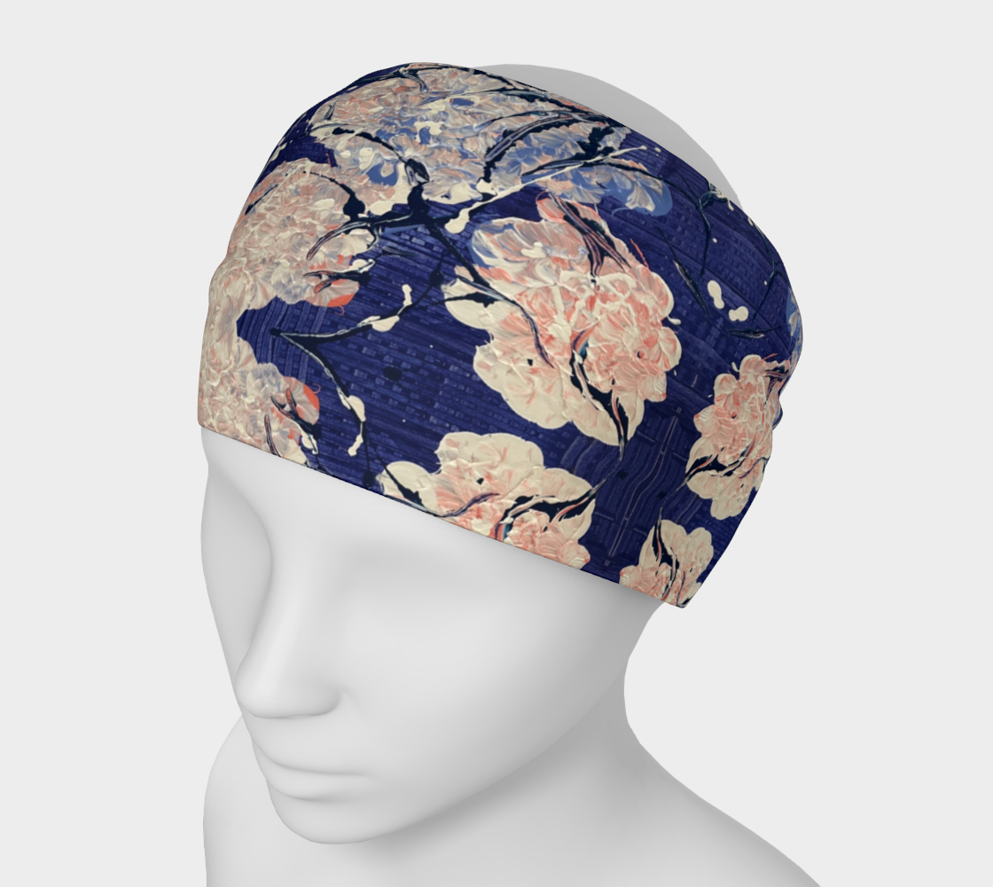 "Hydrangeas" Headband #2 (Purple, Pink, White)