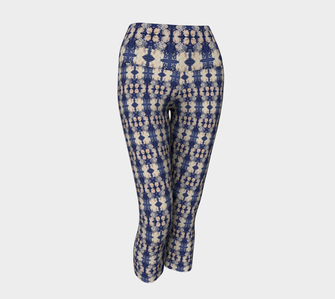 "Hydrangeas " Yoga Capris (Purple, Blush)