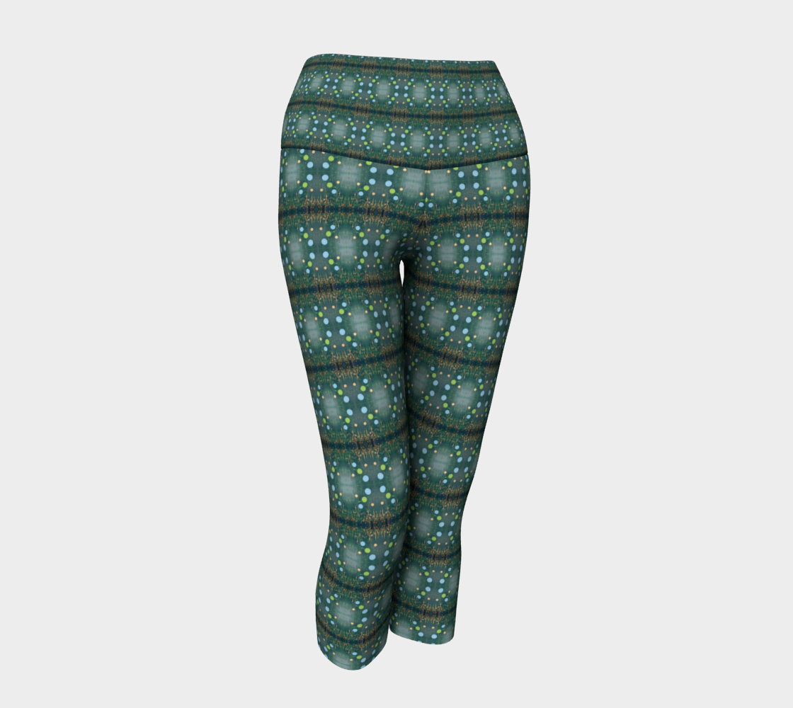 "Northern Lights" Yoga Capris (Green, Blue)