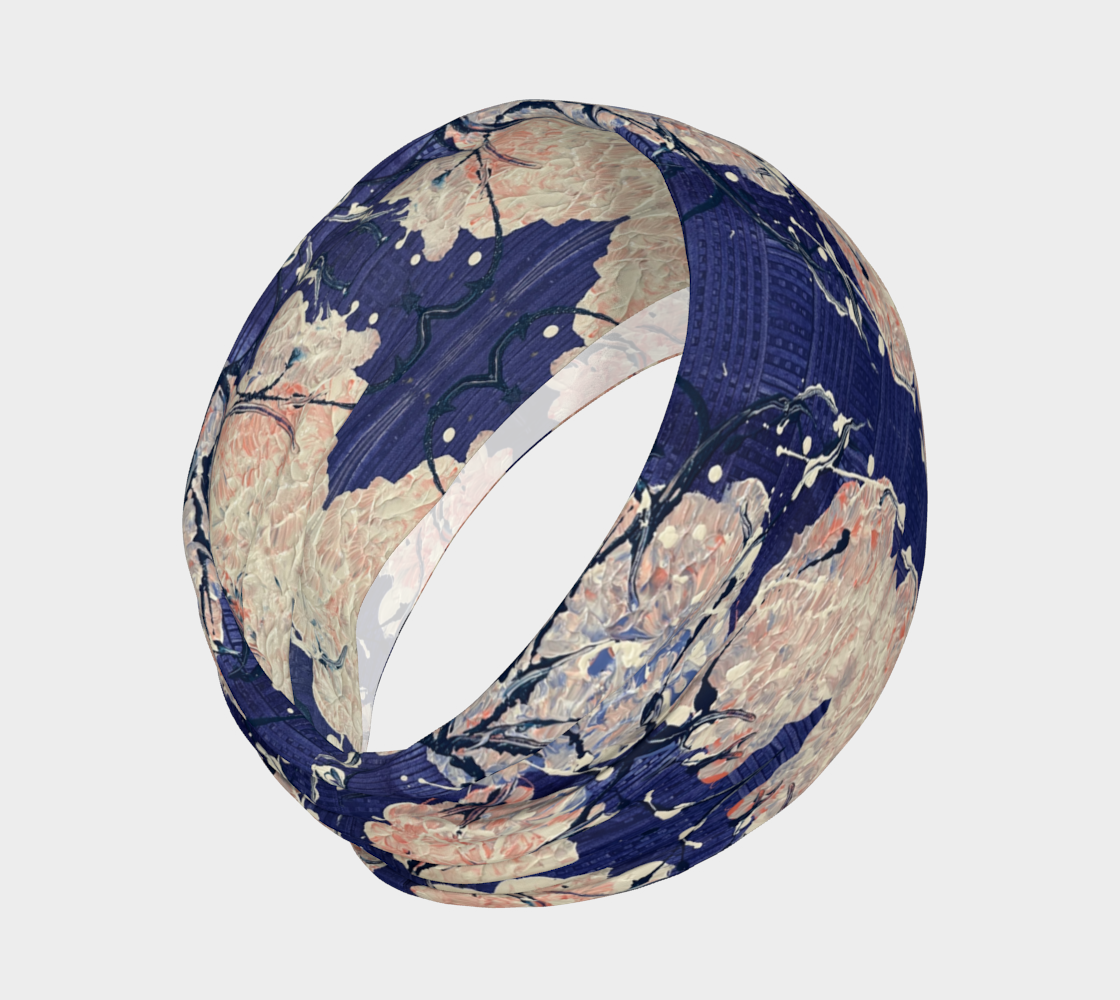 "Hydrangeas" Headband #2 (Purple, Pink, White)