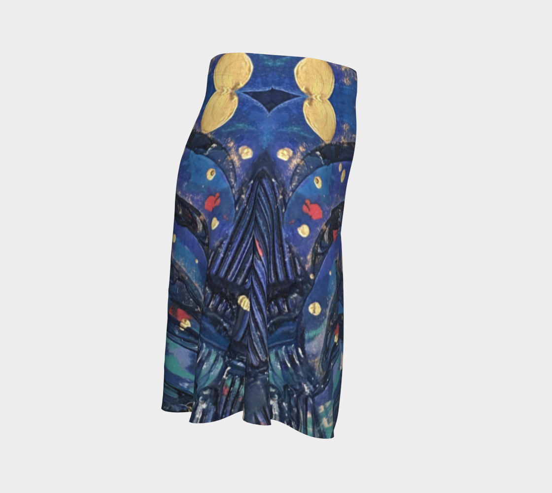 "Blue Sky" Flare Skirt (Blue, Pink)