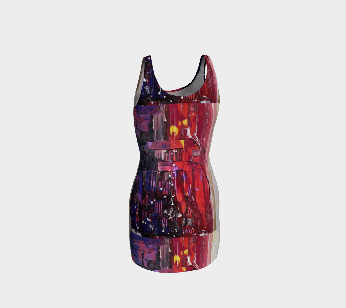 "Passion" Bodycon Dress (Red, Purple)