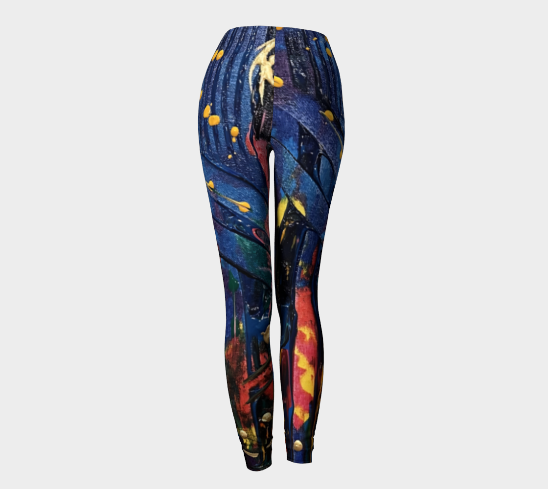"Living Colours" Leggings (Blue/Multi)