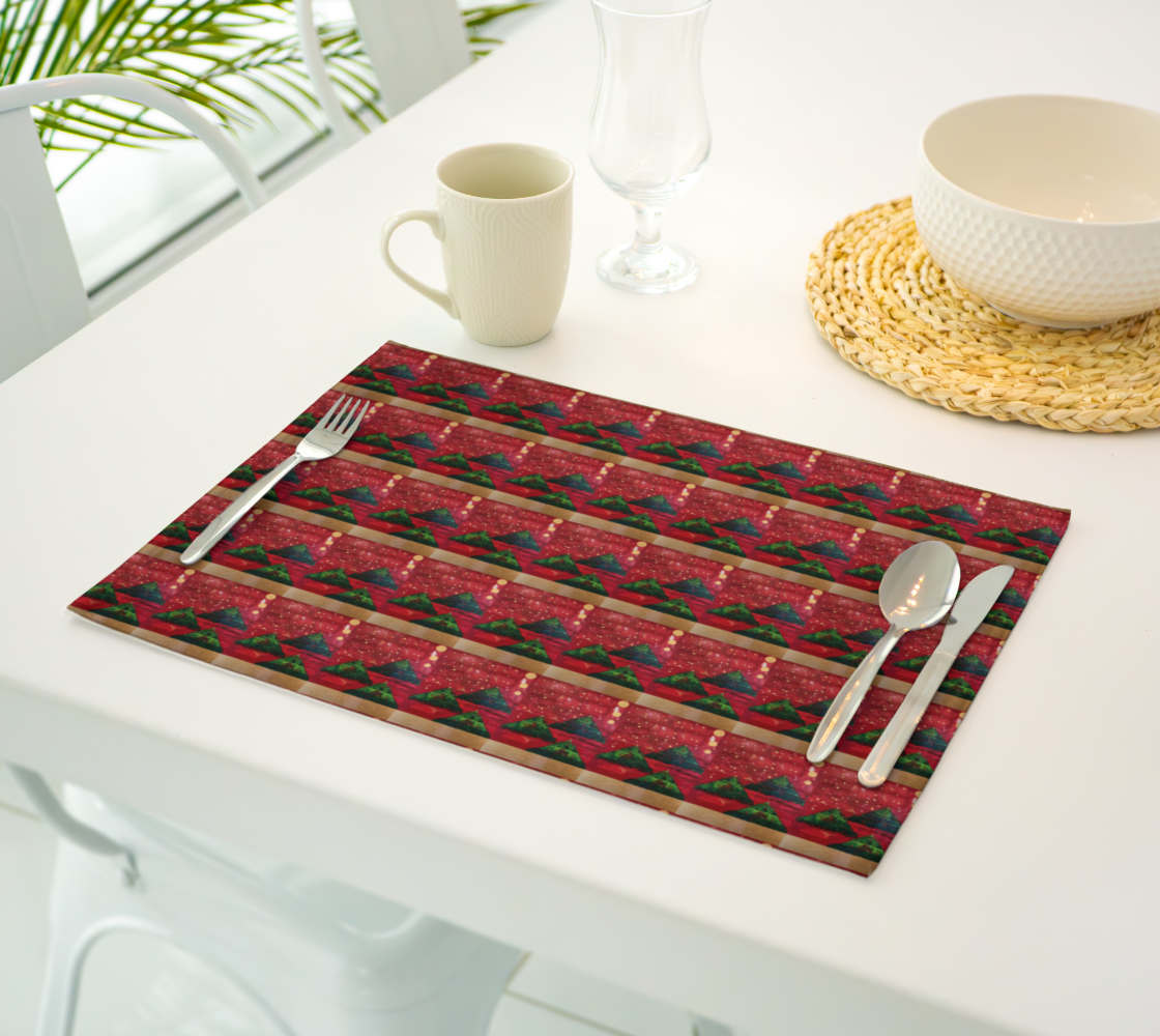 "Christmas Trees" #2 Placemat  (Green, Red)