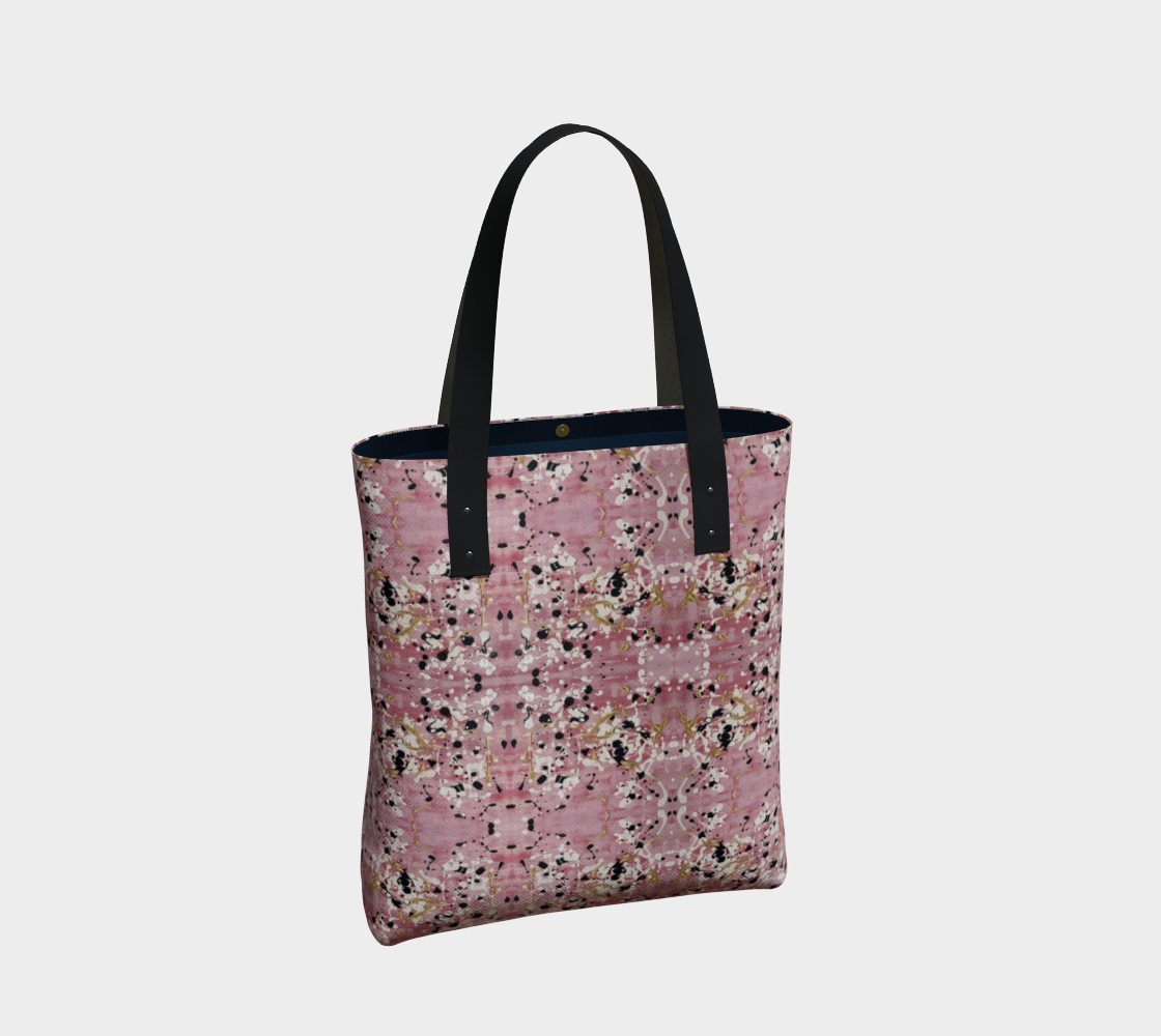 "Cherry Blossoms" Urban Tote Lined (Pink, White)