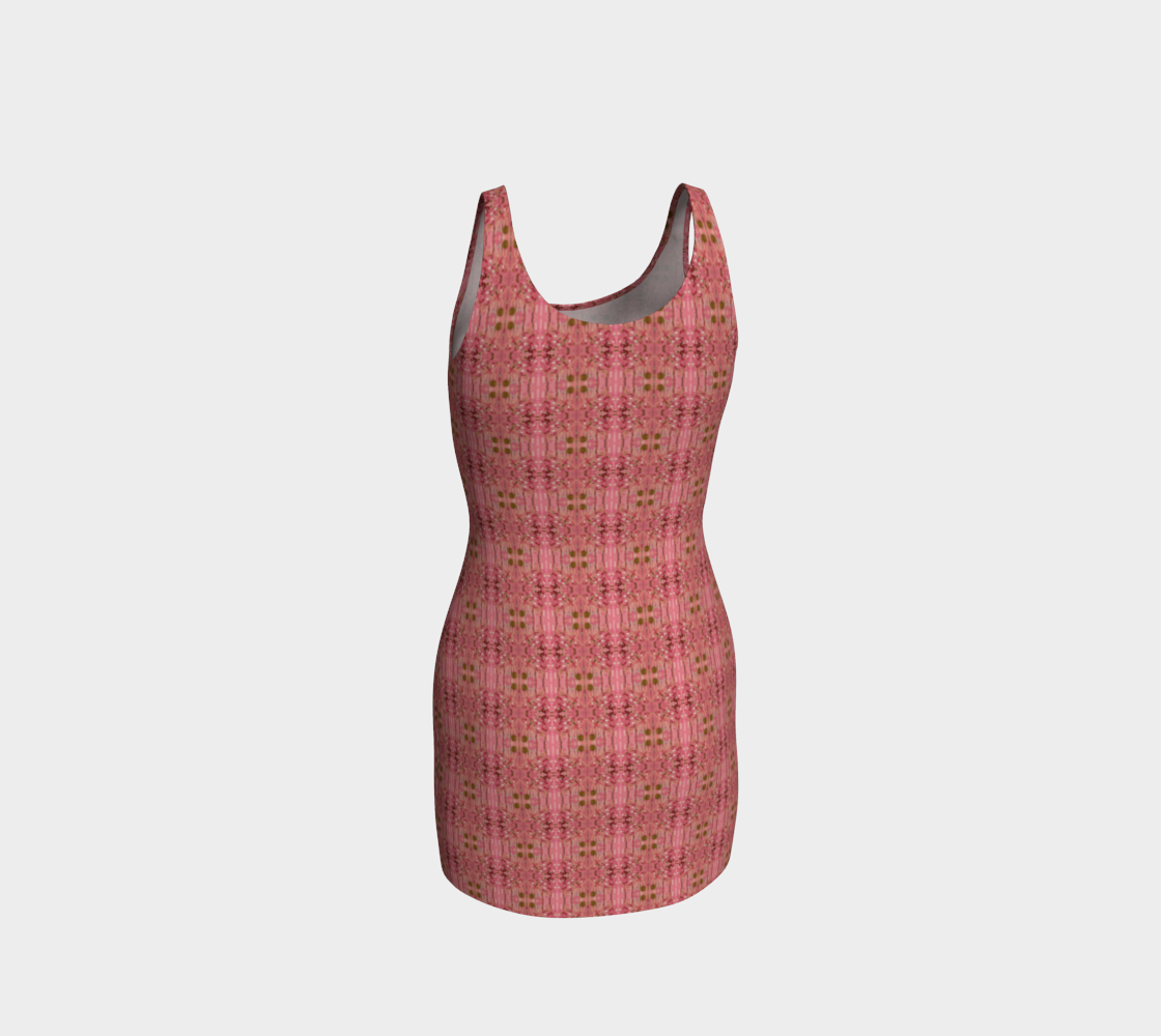 "Gratitude" Bodycon Dress (Pink, Gold)