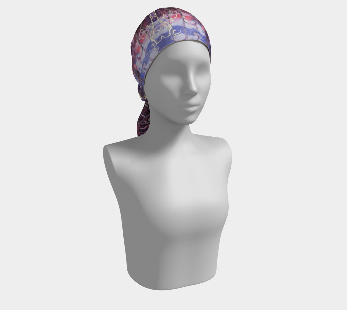 "Donum Familium" Long Scarf (Purple, Pink, Silver)