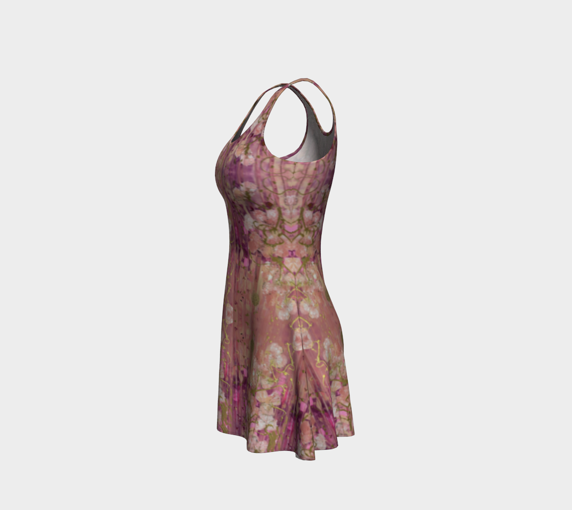 "Seeding Hope" Flare Dress (Pink, Gold)