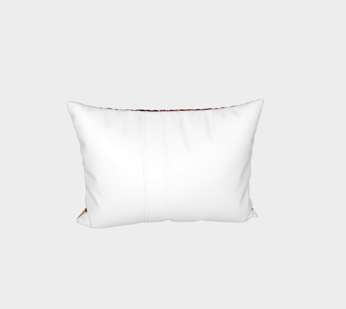 "Longing for Peace Patchwork" Bed Pillow Sham (Red, Purple, Pink)