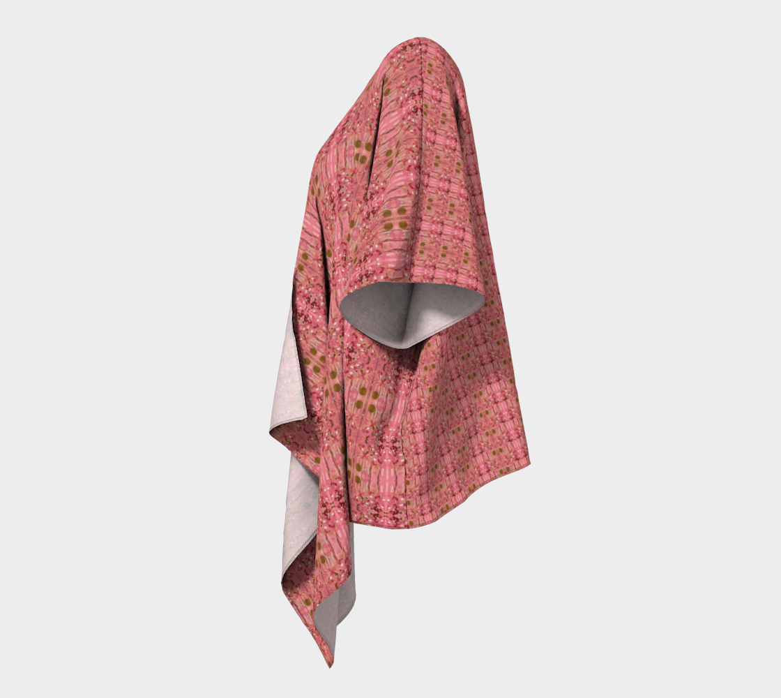 "Gratitude" Draped Kimono (Pink, Gold)