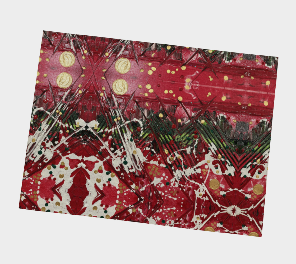 "Winter Trails" Christmas Placemat  (Red, Green)