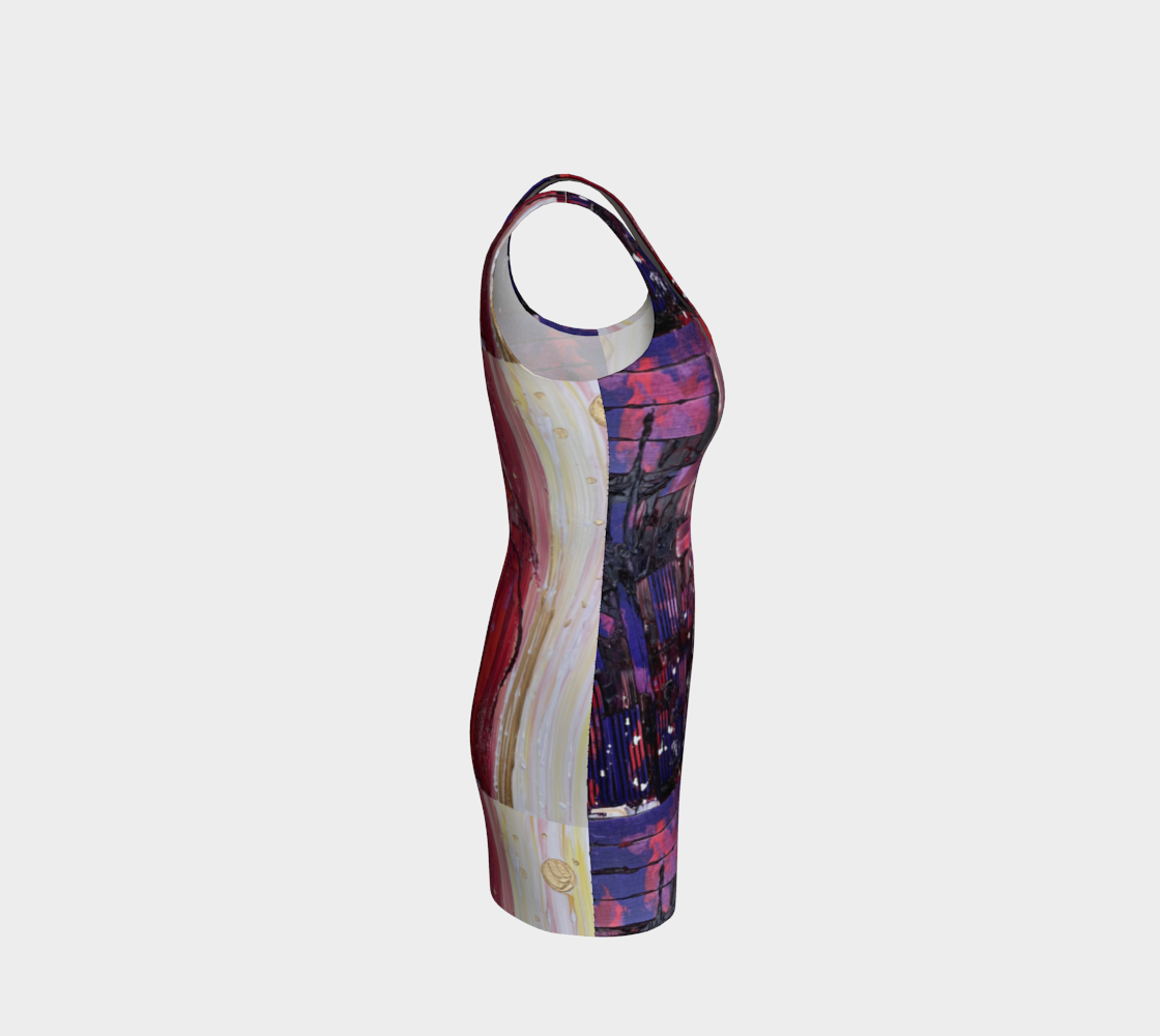 "Passion" Bodycon Dress (Red, Purple)